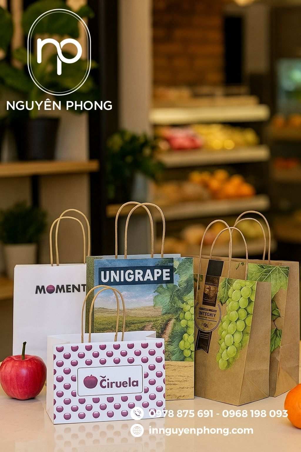 Mẫu túi giấy đựng nho khô đa dạng túi 